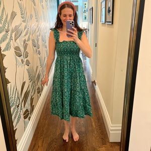 Hill house Ellie Nap Dress size XS Green & pink floral Spring 2021